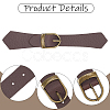 6 Sets PU Leather Toggle Buckles FIND-CL0002-15B-6
