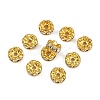 Brass Middle East Rhinestone Spacer Beads RSB029NF-01G-3