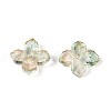 Baking Paint Transparent Glass Bead Caps DGLA-N014-04D-2