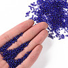 Midnight Blue 11/0 Grade A Round Transparent Glass Seed Beads X-SEED-Q007-F44-4
