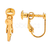 Brass Screw On Clip-on Earring Findings X-KK-L164-02G-2