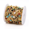 Handmade Brass Enameled Link Chains CHC-F011-16-G-4