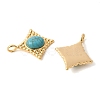 Synthetic Turquoise Pendants KK-Z149-14G-01-2