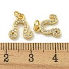 Rack Plating Brass Micro Pave Cubic Zirconia Pendants KK-K386-02D-G-3