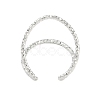 Non-Tarnish 304 Stainless Steel Open Cuff Ring for Women RJEW-C097-02P-3