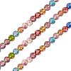 54Pcs 9 Colors Handmade Glod Sand Lampwork Beads Strands LAMP-TA0002-08-4