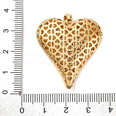 Brass Micro Pave Clear Cubic Zirconia Pendants KK-U076-19G-1