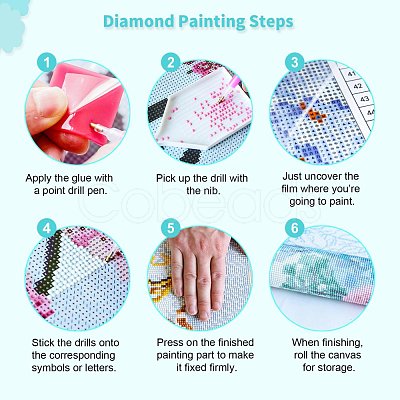 5D DIY Diamond Painting Animals Canvas Kits DIY-C004-11-1