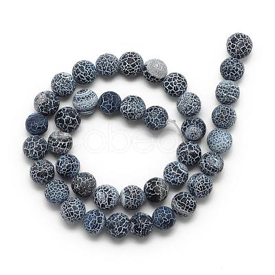 Natural Weathered Agate Bead Strands G-S237-8mm-05-1