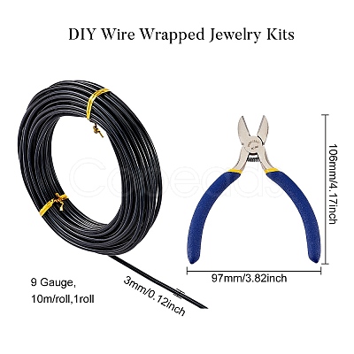 DIY Wire Wrapped Jewelry Kits DIY-BC0011-81G-01-1