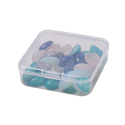 Natural & Synthetic Mixed Gemstone Cabochons G-JP0001-12-1