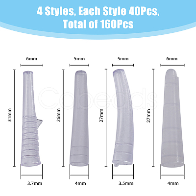 160Pcs 4 Style Plastic Tweezer Protective Covers TOOL-FH0001-53-1