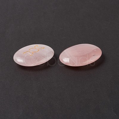 Natural Rose Quartz Healing Massage Palm Stones G-E579-03I-1
