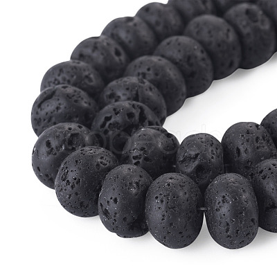 1 Strand Natural Lava Rock Beads Strands G-TA0003-44B-1