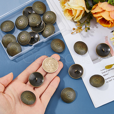 20Pcs Alloy Shank Buttons BUTT-FH0001-036A-1