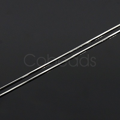 Anti-Tarnish Trendy Unisex Rhodium Plated 925 Sterling Silver Snake Chain Necklaces STER-M034-B-08-1