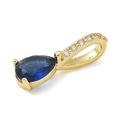Brass Micro Pave Cubic Zirconia Pendants KK-U050-05G-01-1