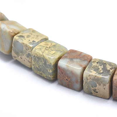 Natural Aqua Terra Jasper Beads Strands G-I213-01-6mm-1