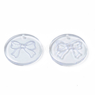Transparent Resin Pendants RESI-N030-006D-1