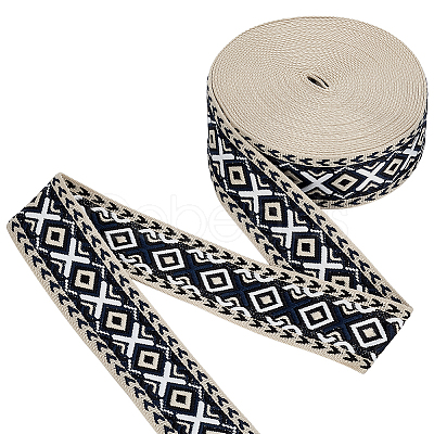 Ethnic Style Polyester Ribbon OCOR-WH0105-092A-1