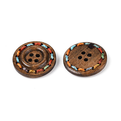 Round 4-holeButtons with Colorful Thread Wrapped X-NNA0Z51-1