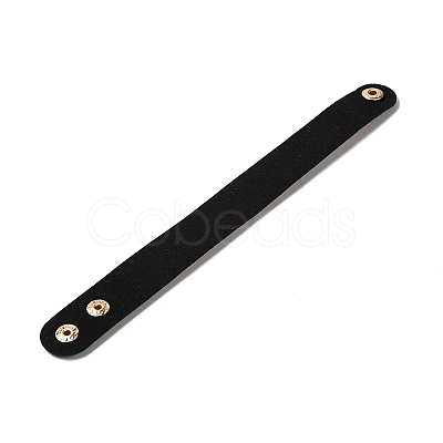 Faux Suede Snap Cord Bracelet LS-BJEW-F428-05-1