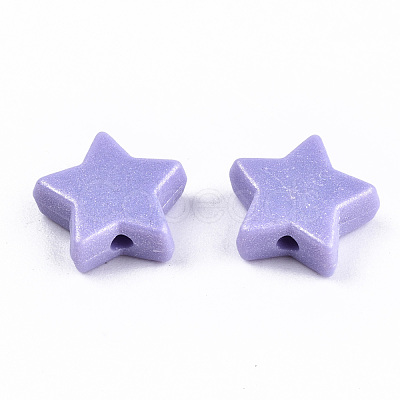 Spray Painted Acrylic Beads MACR-T037-06-1