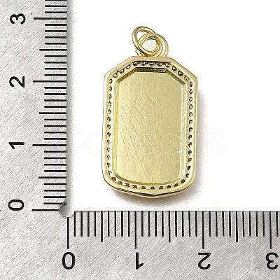 Brass Micro Pave Cubic Zirconia Pendants KK-C090-16G-1