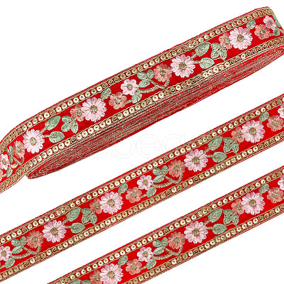 Ethnic Polyester Ribbon OCOR-WH0109-038A-1