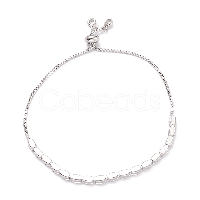 Cubic Zirconia Oval Tennis Bracelet for Men Women Gift BJEW-F417-05P-RS-1