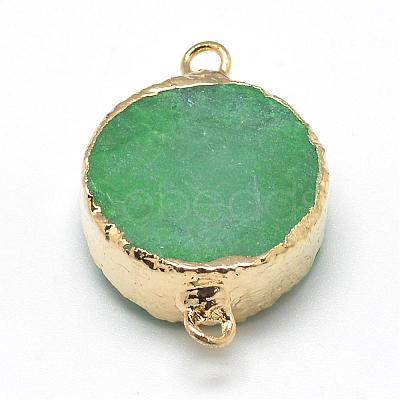 Natural Druzy Agate Links connectors G-Q500-04-1