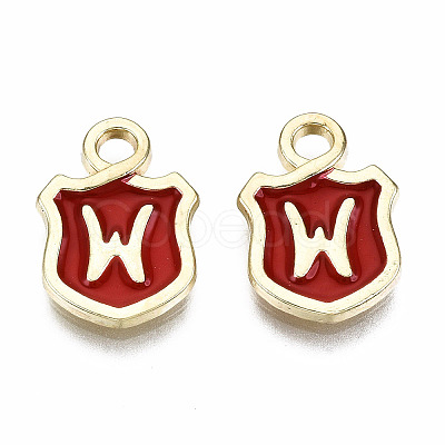 Alloy Enamel Charms ENAM-T012-03W-RS-1
