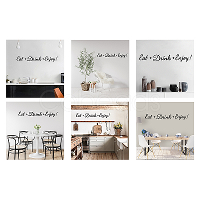 PVC Quotes Wall Sticker DIY-WH0200-072-1