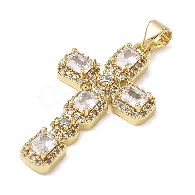 Brass Micro Pave Cubic Zirconia Pendants KK-CBA56EF-32G-01-1
