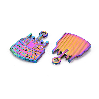 Rainbow Color Alloy Pendants PALLOY-S180-260-NR-1