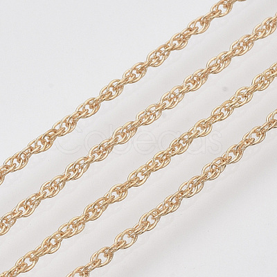 Soldered Brass Coated Iron Rope Chains CH-T002-04LG-1