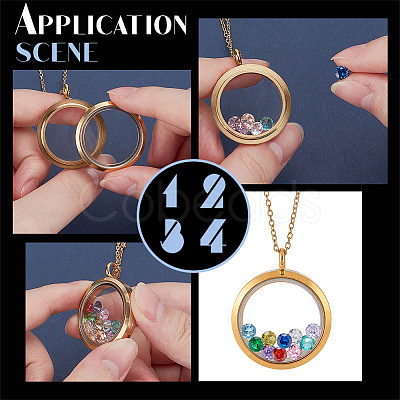 DIY Locket Pendant Necklaces Jewelry Kits DIY-PH0029-92G-01-1