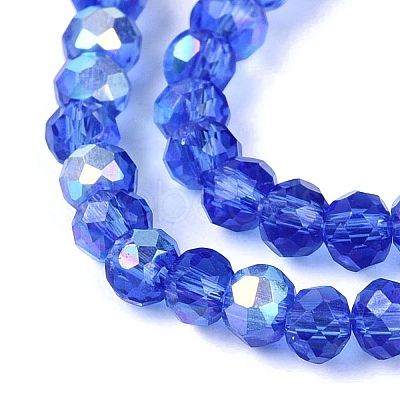 AB Color Plated Transparent Glass Rondelle Beads Strands EGLA-T029-2mm-10P-1