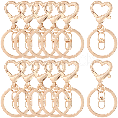 20Pcs Zinc Alloy Keychain Clasps FIND-SP0004-26KCG-1