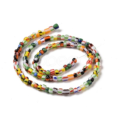 Opaque Handmade Lampwork Beads Strands X-LAMP-H061-04-1