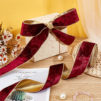 Single Face Velvet Wired Ribbon OCOR-WH0078-222B-04-1