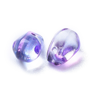 Transparent Glass Charms GLAA-O017-02G-1