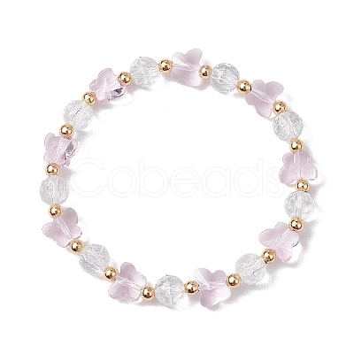 Glass Beads Stretch Bracelets BJEW-JB11414-01-1