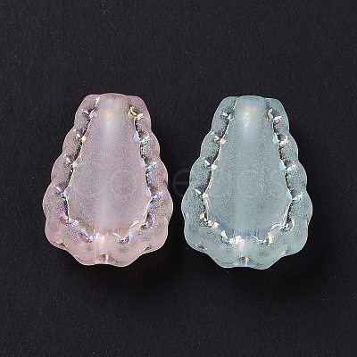 Transparent Frosted Acrylic Beads OACR-P013-35M-1