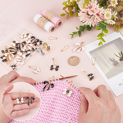 Bowknot Theme DIY Locking Stitch Marker Sets DIY-ME0001-04-1