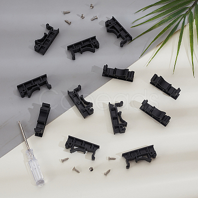 20 Pairs Plastic DIN Rail Mounting Bracket FIND-GA0007-27A-1