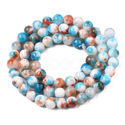 Natural Dyed Persian Jade Gemstone Bead Strands G-R271-6mm-XP16-1