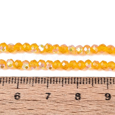 AB Color Plated Transparent Glass Rondelle Beads Strands EGLA-T029-2mm-10K-1