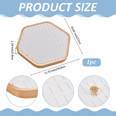 PU Leather and Wood Organizer Ring Display Trays ODIS-PH0009-15B-1