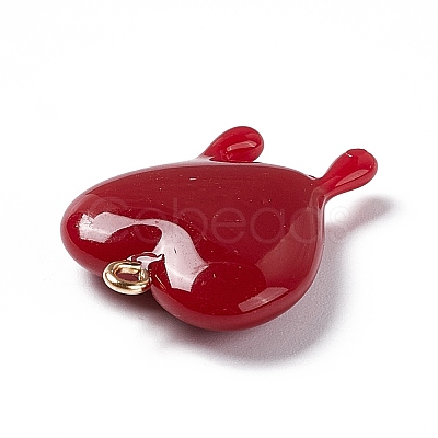 Opaque Resin Pendants LS-RESI-F028-01A-1